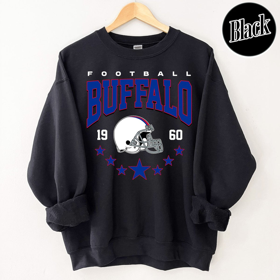 Unisex Buffalo football vintage crewneck sweatshirt for men and women