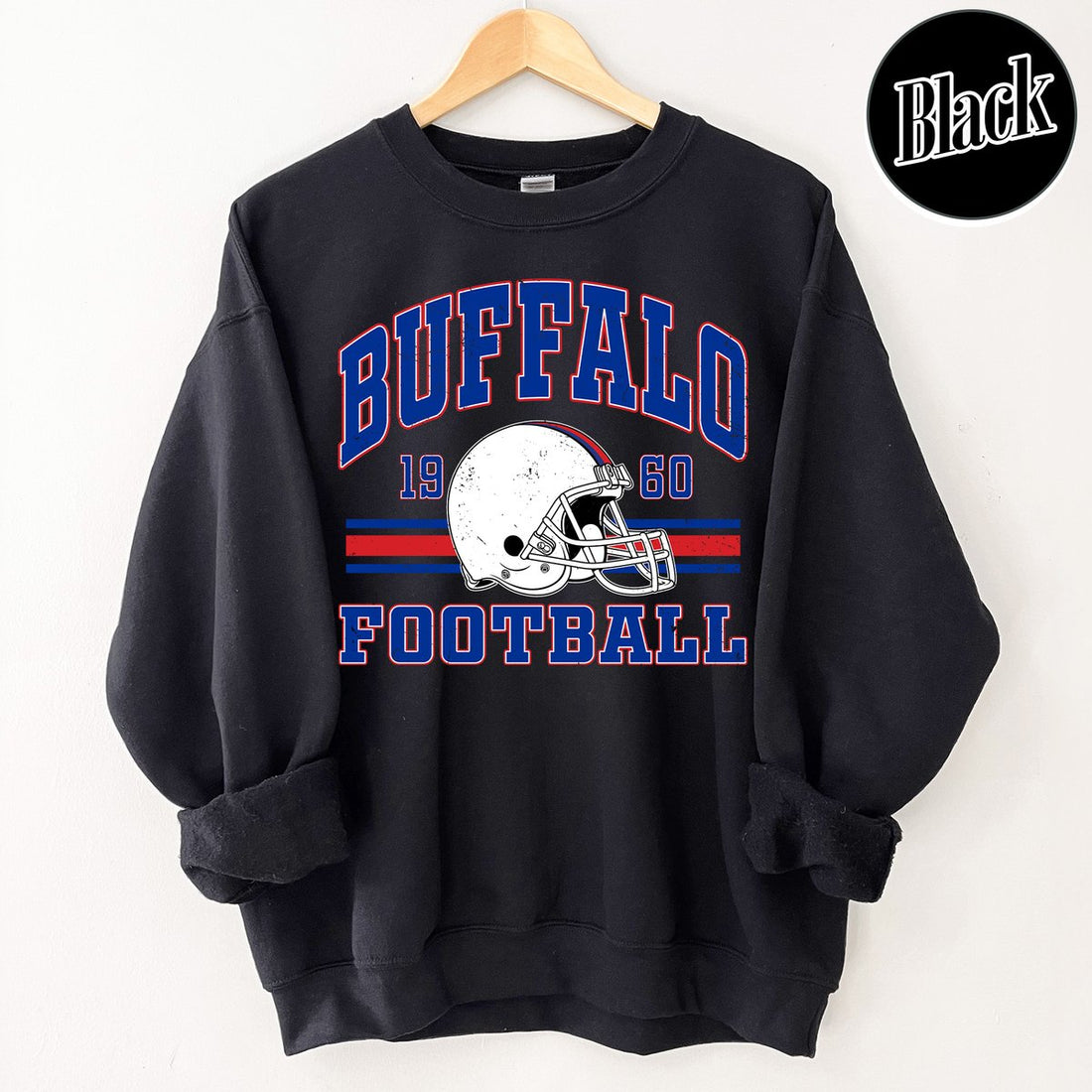 Unisex Buffalo football vintage crewneck sweatshirt for men and women