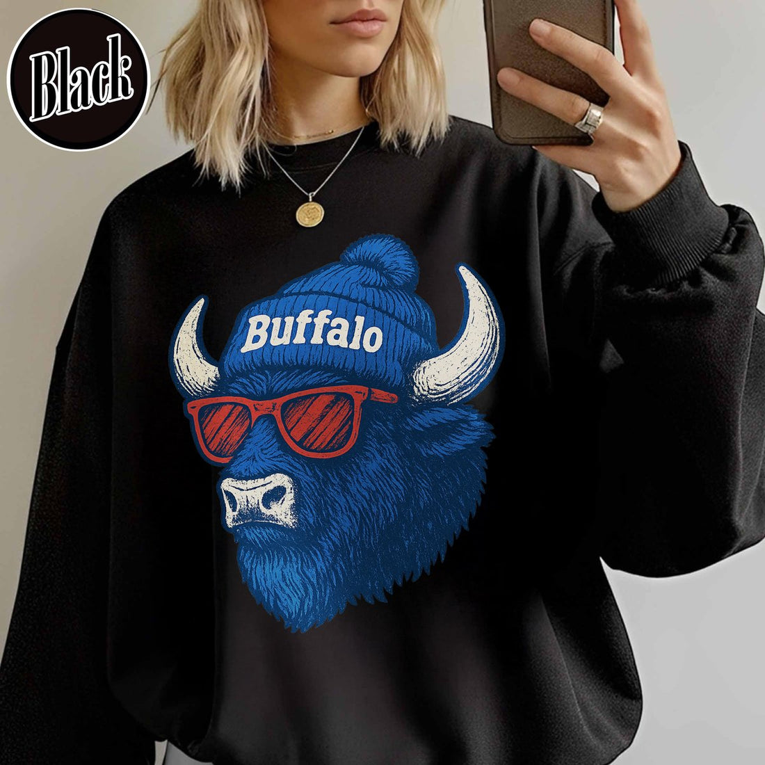 Unisex Buffalo football vintage crewneck sweatshirt for men and women