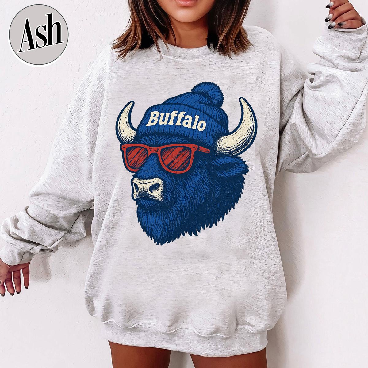 Unisex Buffalo football vintage crewneck sweatshirt for men and women