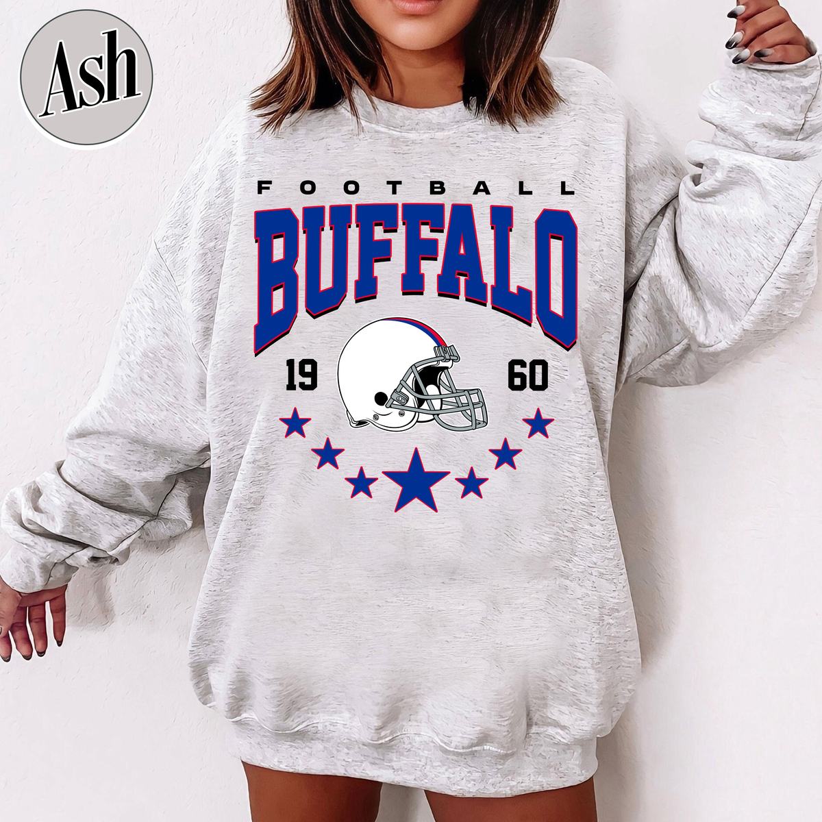 Unisex Buffalo football vintage crewneck sweatshirt for men and women