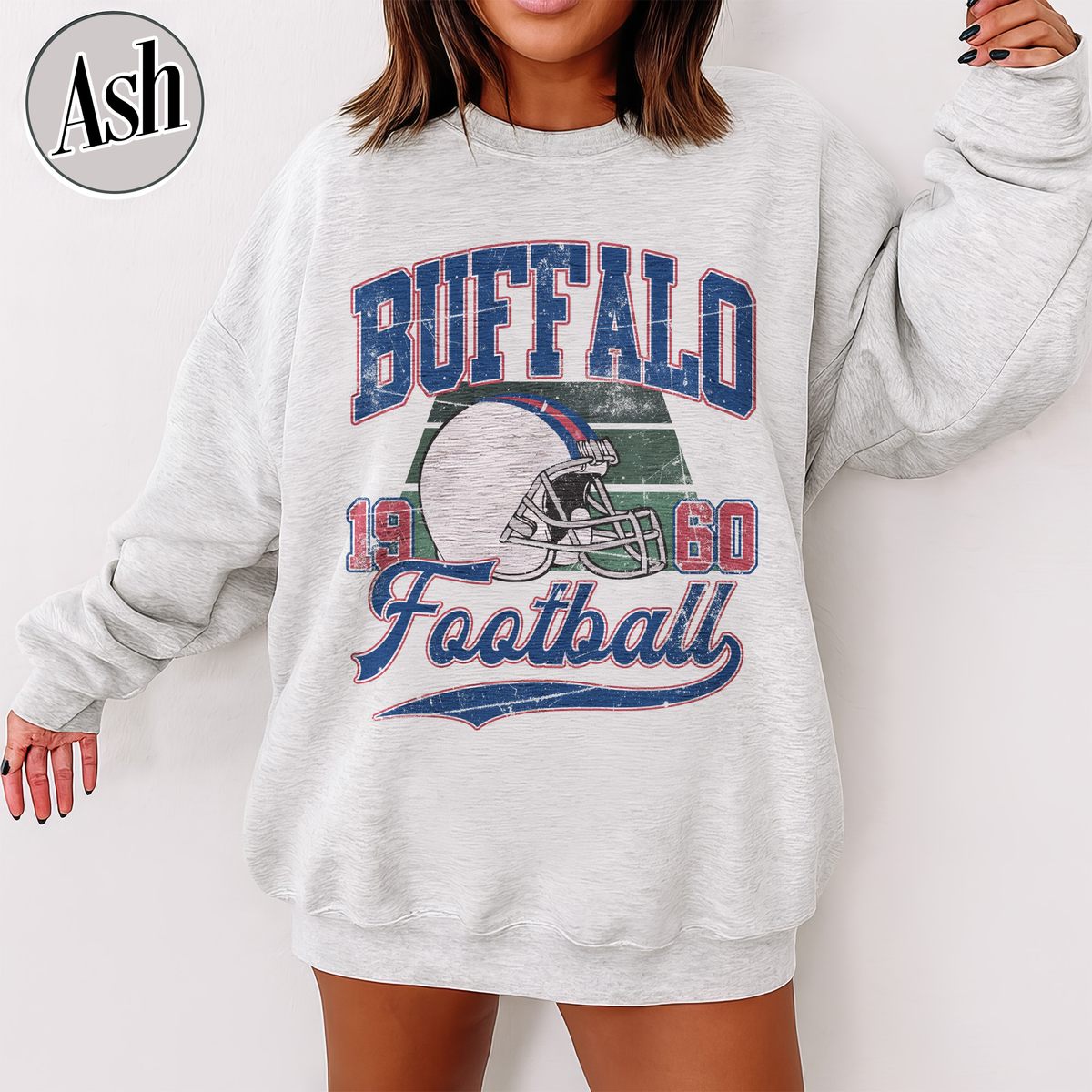 Unisex Buffalo football vintage crewneck sweatshirt for men and women