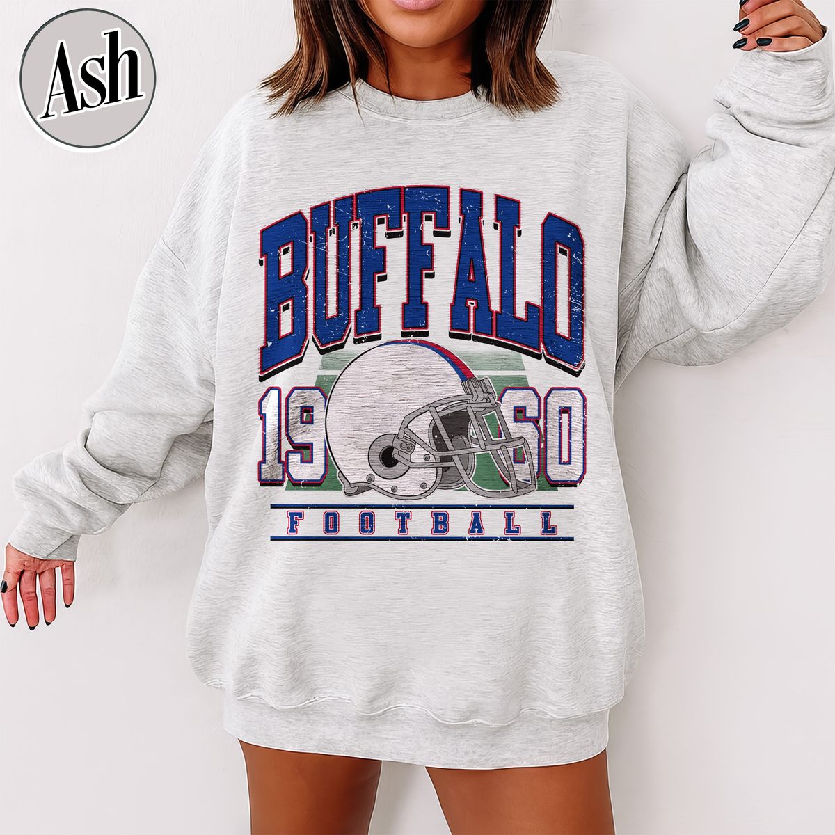 Unisex Buffalo football vintage crewneck sweatshirt for men and women