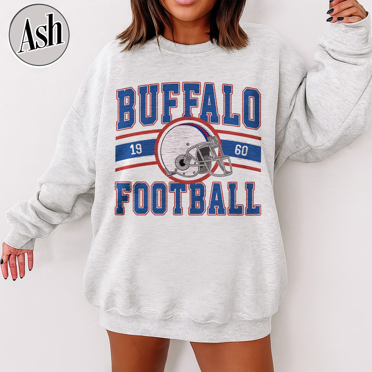 Unisex Buffalo football vintage crewneck sweatshirt for men and women
