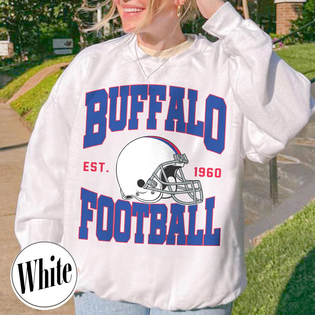 Unisex Buffalo football vintage crewneck sweatshirt for men and women