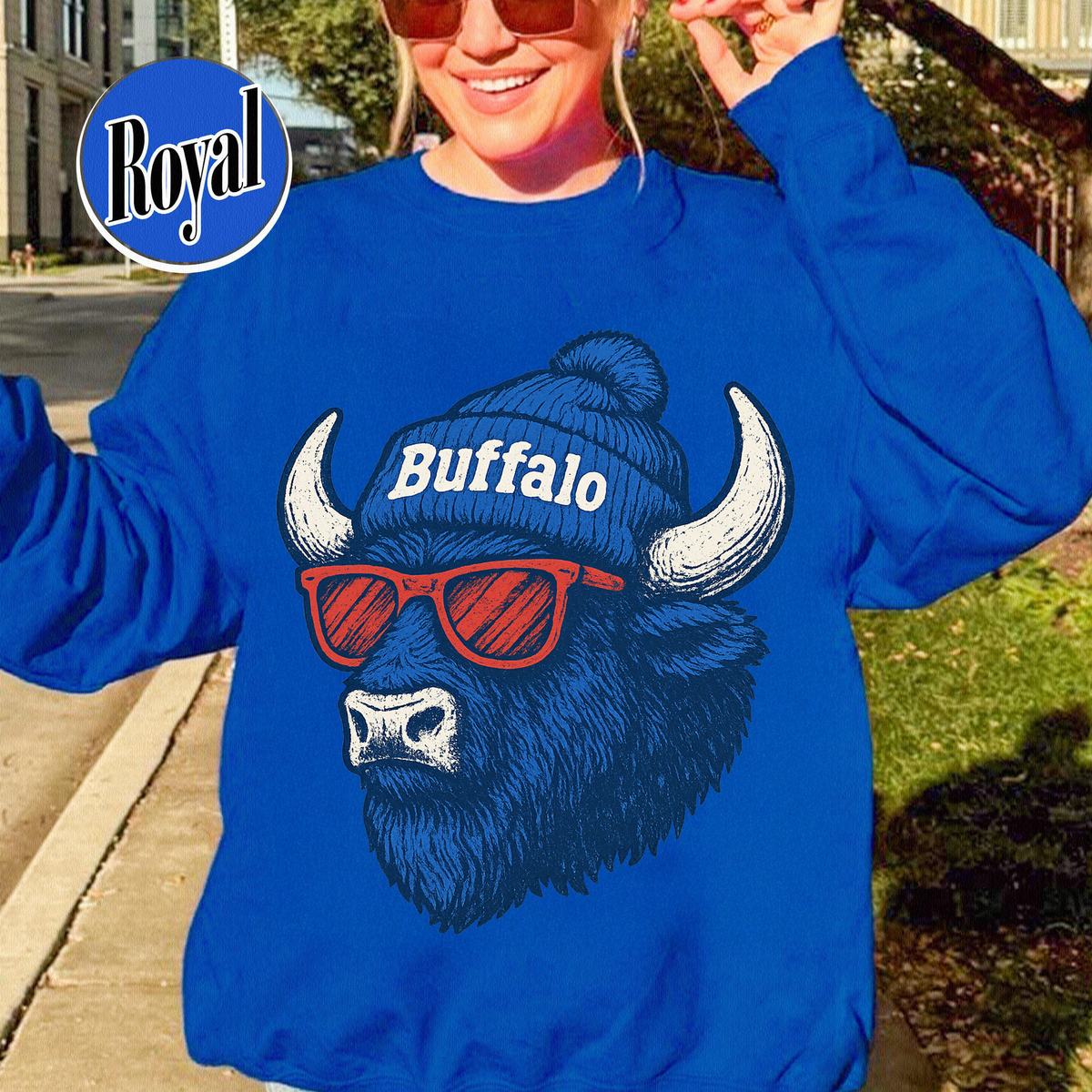 Unisex Buffalo football vintage crewneck sweatshirt for men and women