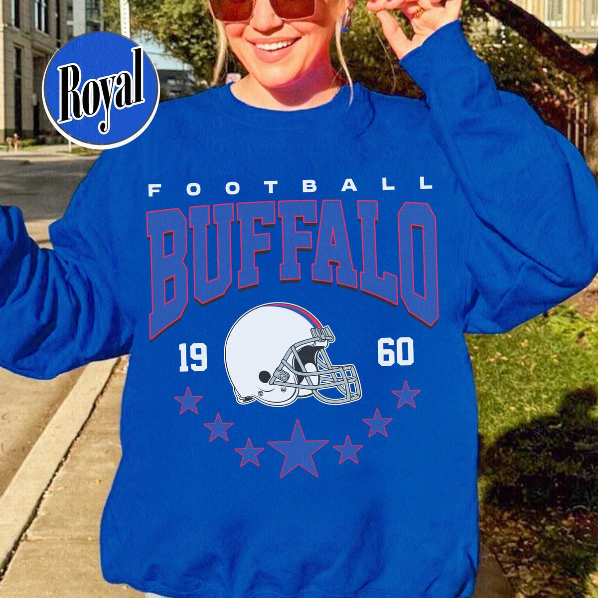 Unisex Buffalo football vintage crewneck sweatshirt for men and women