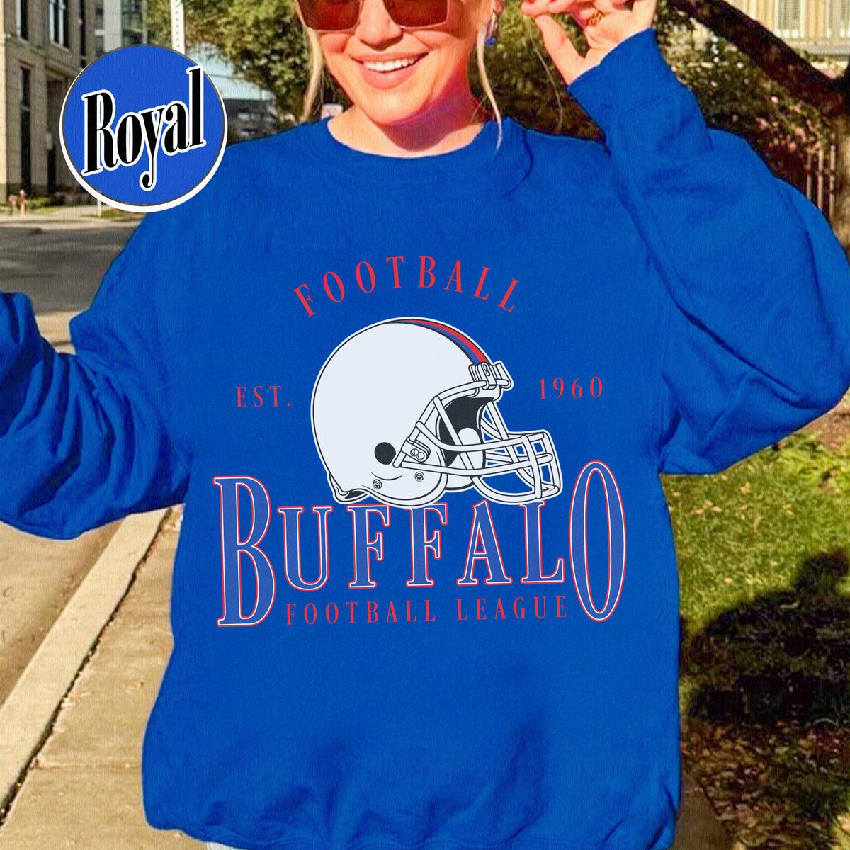 Unisex Buffalo football vintage crewneck sweatshirt for men and women
