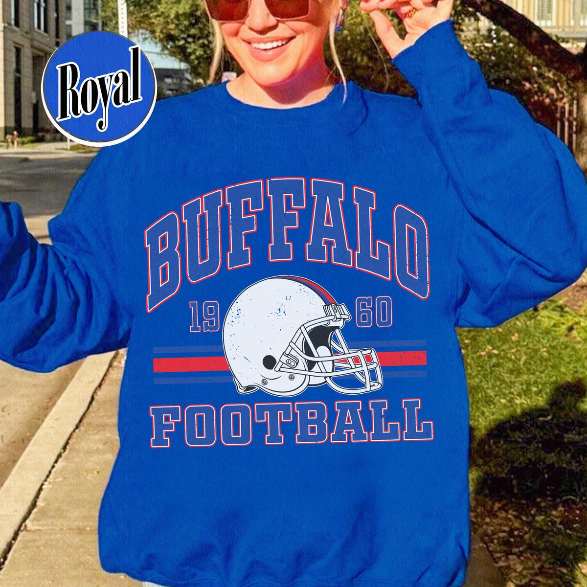 Unisex Buffalo football vintage crewneck sweatshirt for men and women