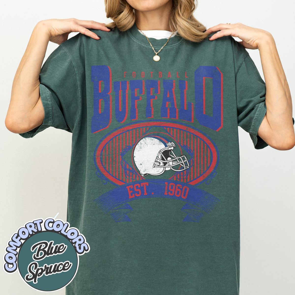 Unisex Buffalo football vintage t-shirt for men and women