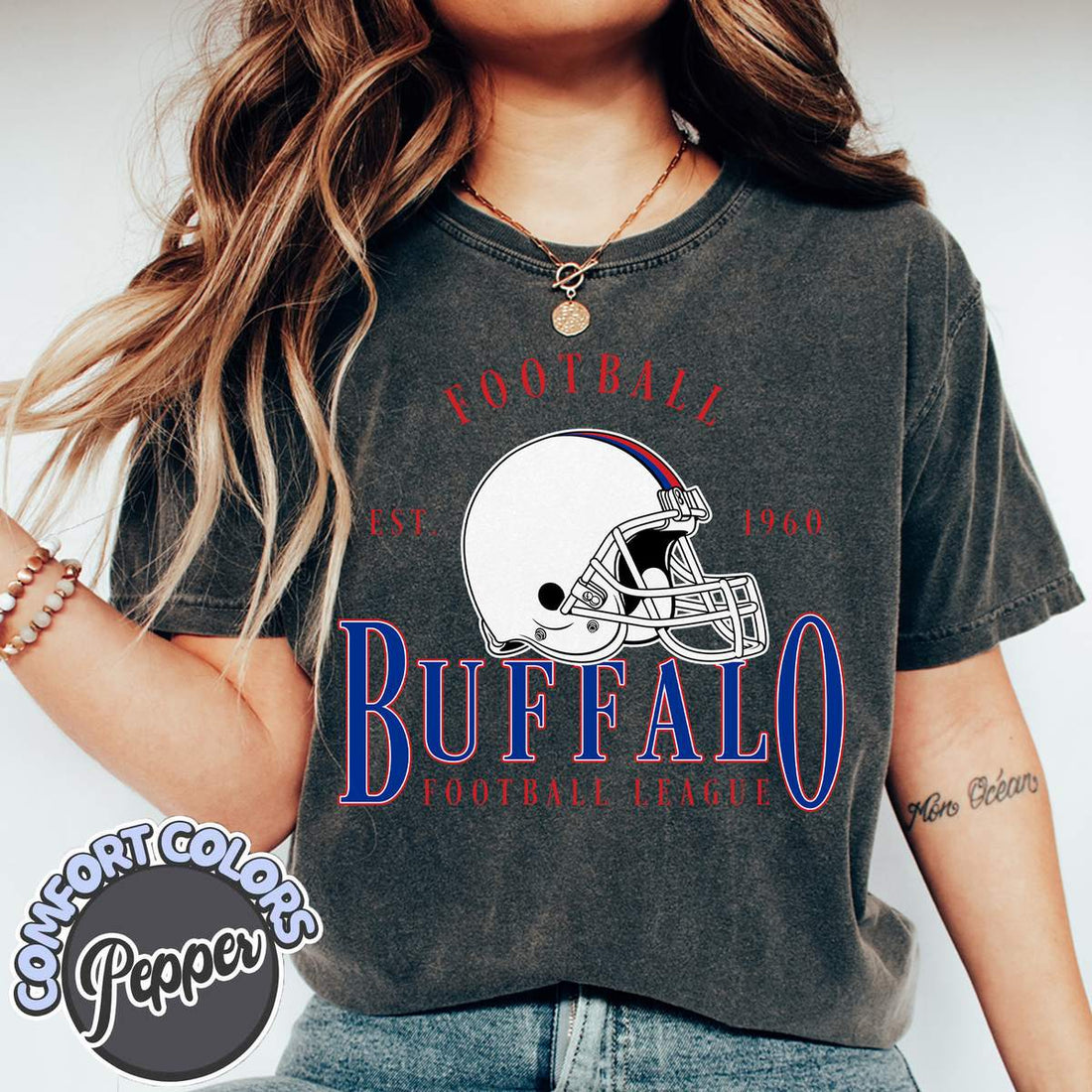 Unisex Buffalo football vintage t-shirt for men and women