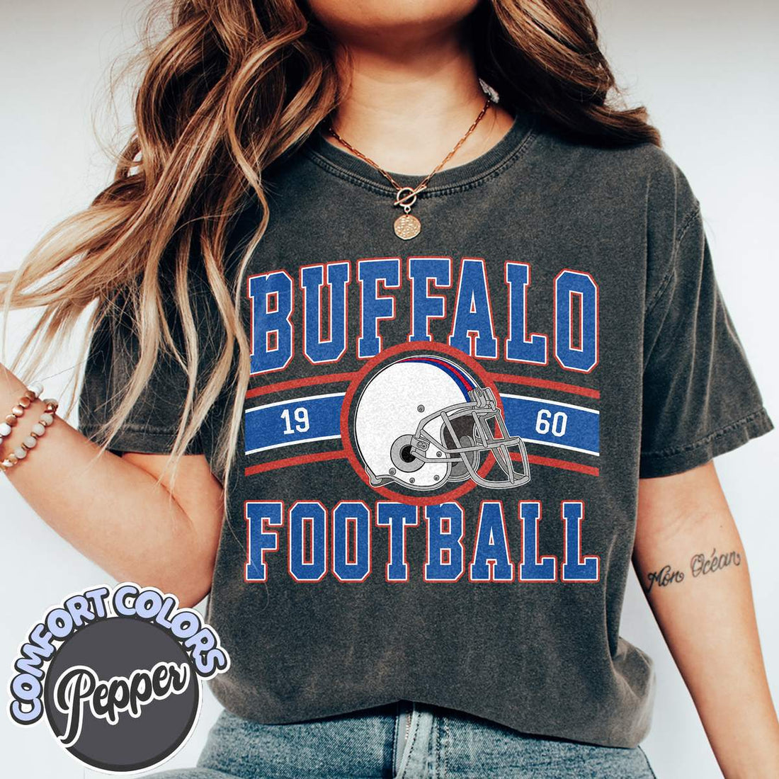 Unisex Buffalo football vintage t-shirt for men and women