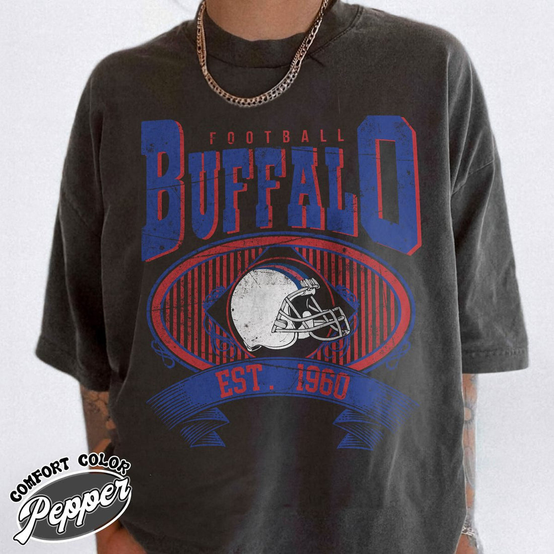 Unisex Buffalo football vintage t-shirt for men and women