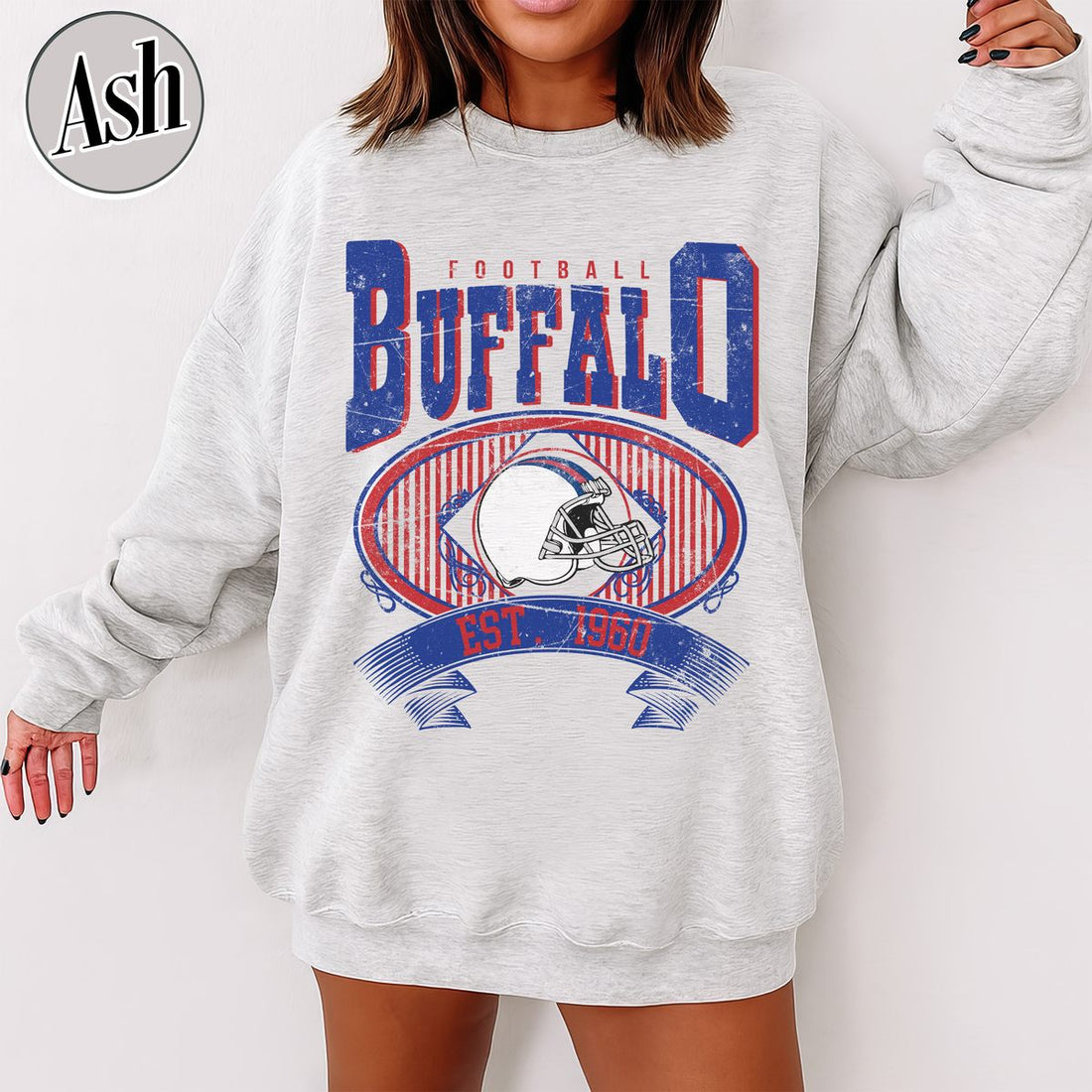 Unisex Buffalo football vintage crewneck sweatshirt for men and women