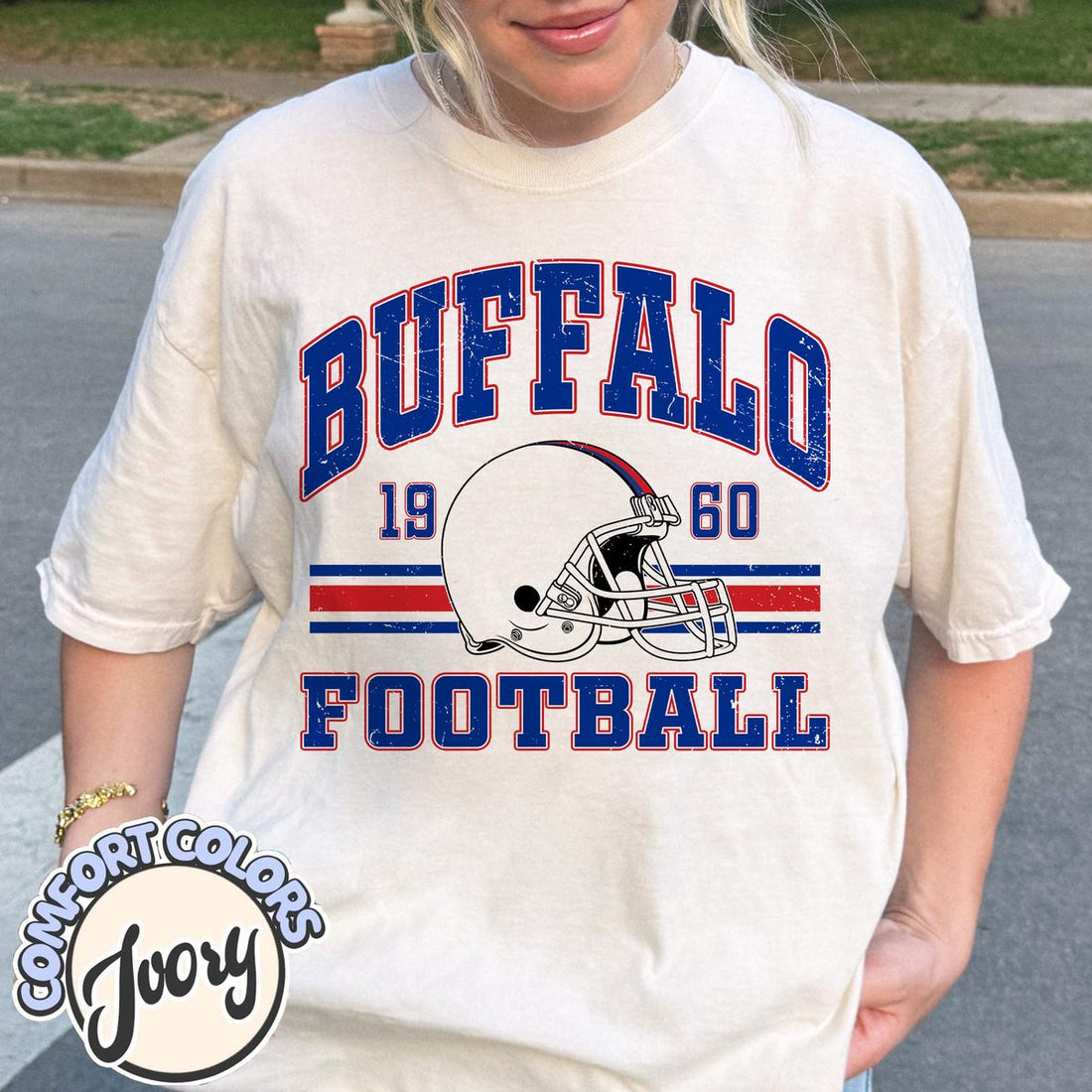 Unisex Buffalo football vintage t-shirt for men and women