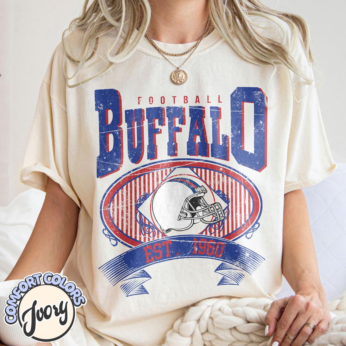 Unisex Buffalo football vintage t-shirt for men and women