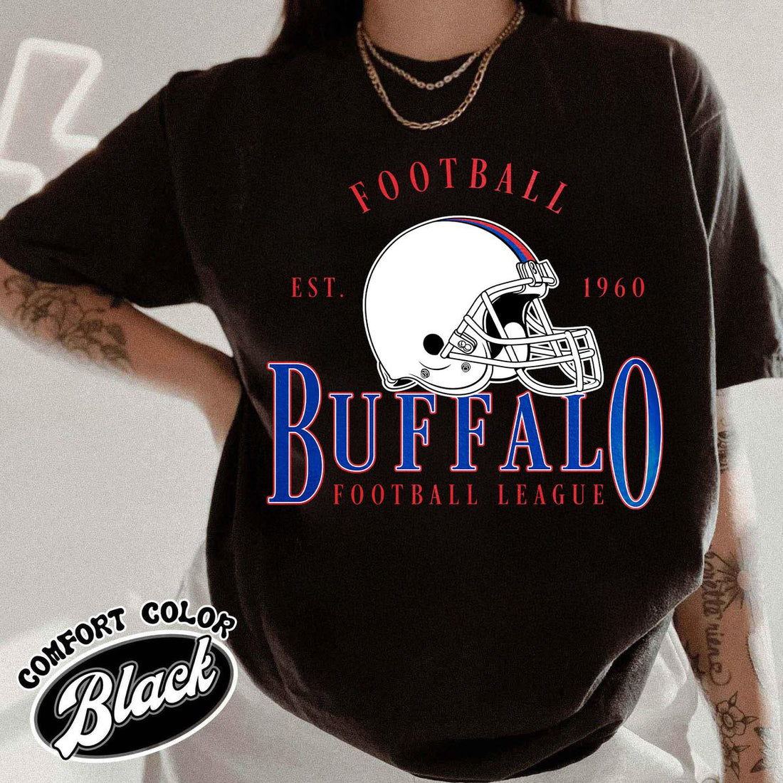 Unisex Buffalo football vintage t-shirt for men and women