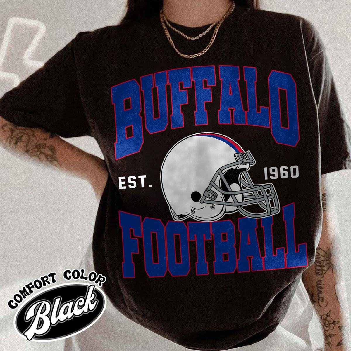 Unisex Buffalo football vintage t-shirt for men and women