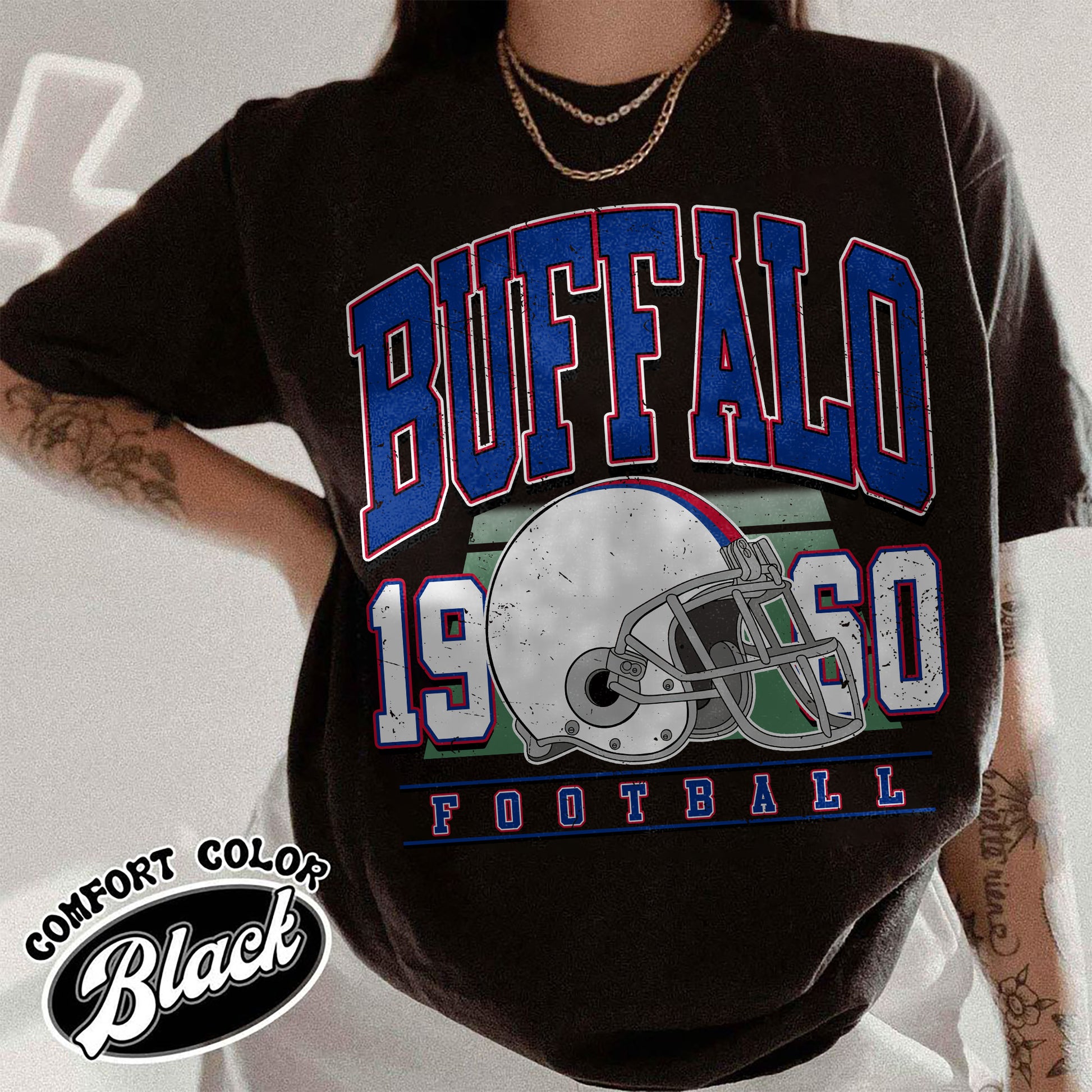 Unisex Buffalo football vintage t-shirt for men and women
