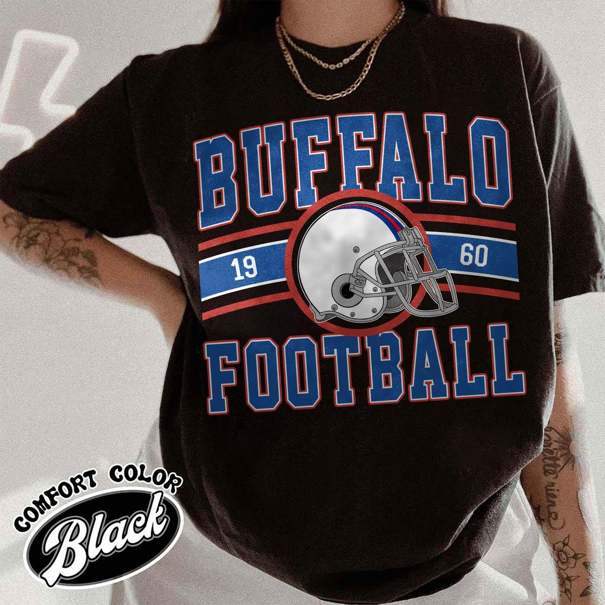 Unisex Buffalo football vintage t-shirt for men and women