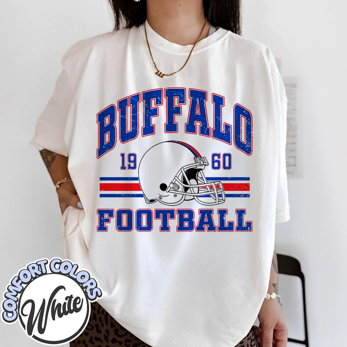 Unisex Buffalo football vintage t-shirt for men and women