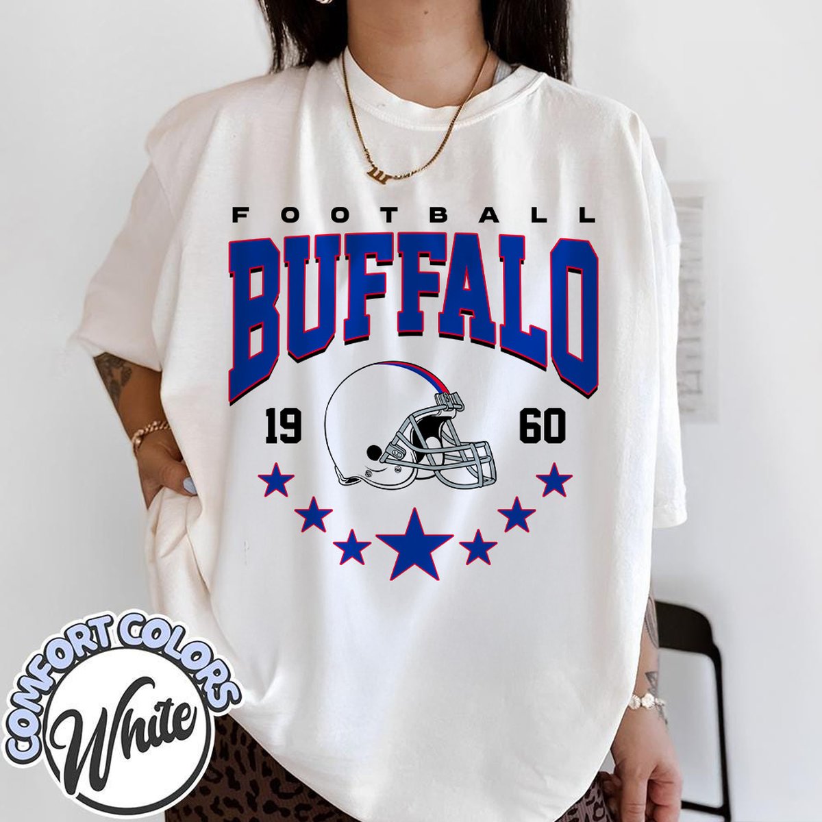 Unisex Buffalo football vintage t-shirt for men and women