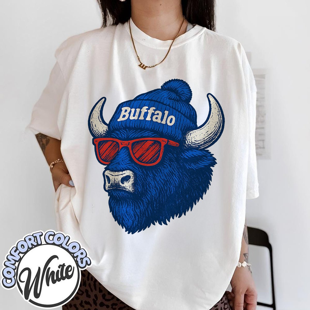 Unisex Buffalo football vintage t-shirt for men and women