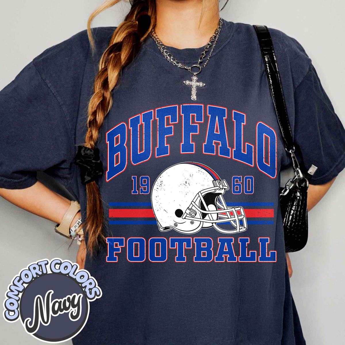 Unisex Buffalo football vintage t-shirt for men and women