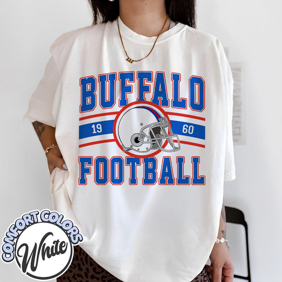 Unisex Buffalo football vintage t-shirt for men and women