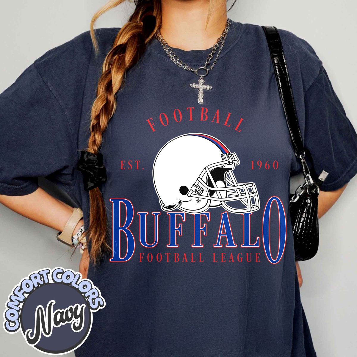 Unisex Buffalo football vintage t-shirt for men and women