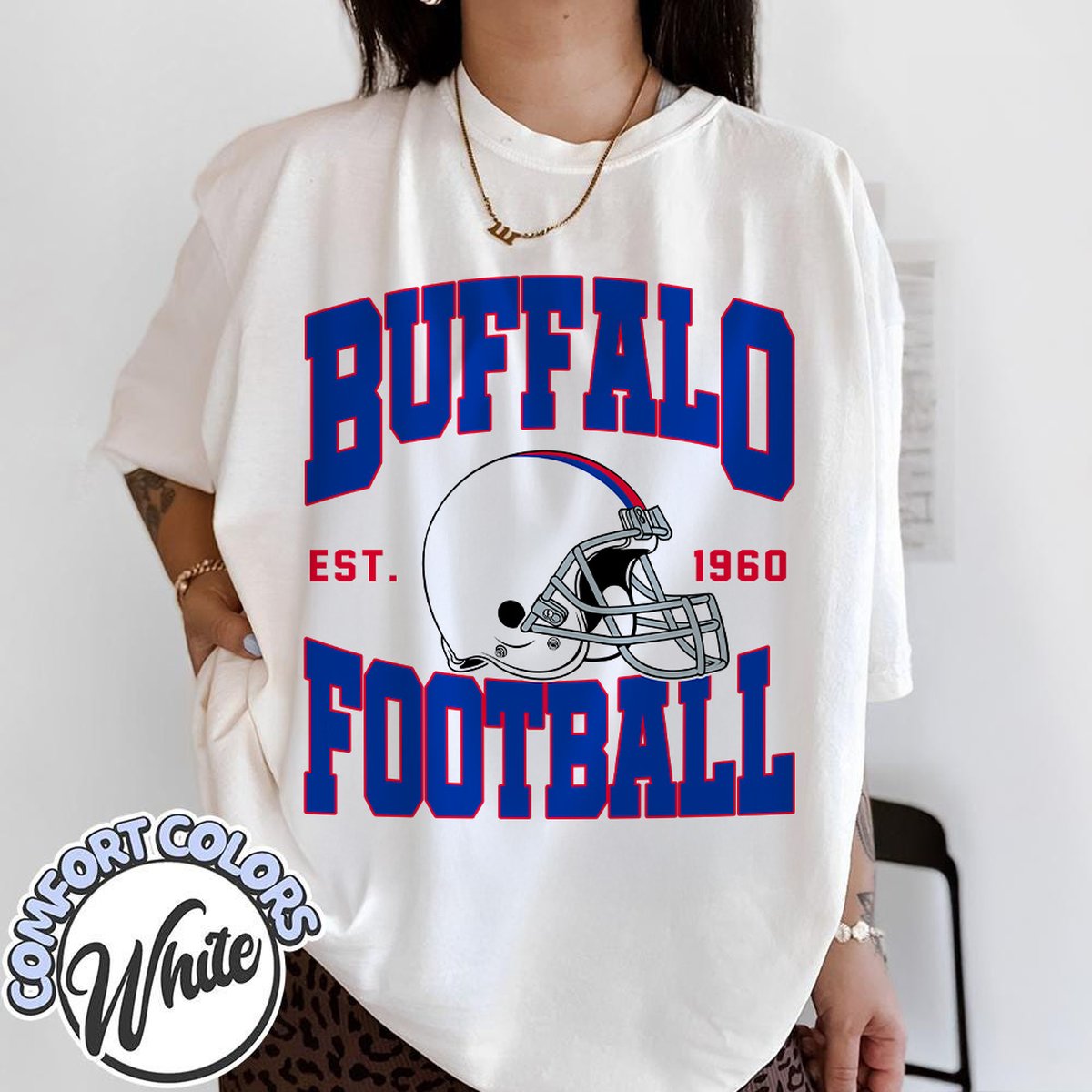 Unisex Buffalo football vintage t-shirt for men and women