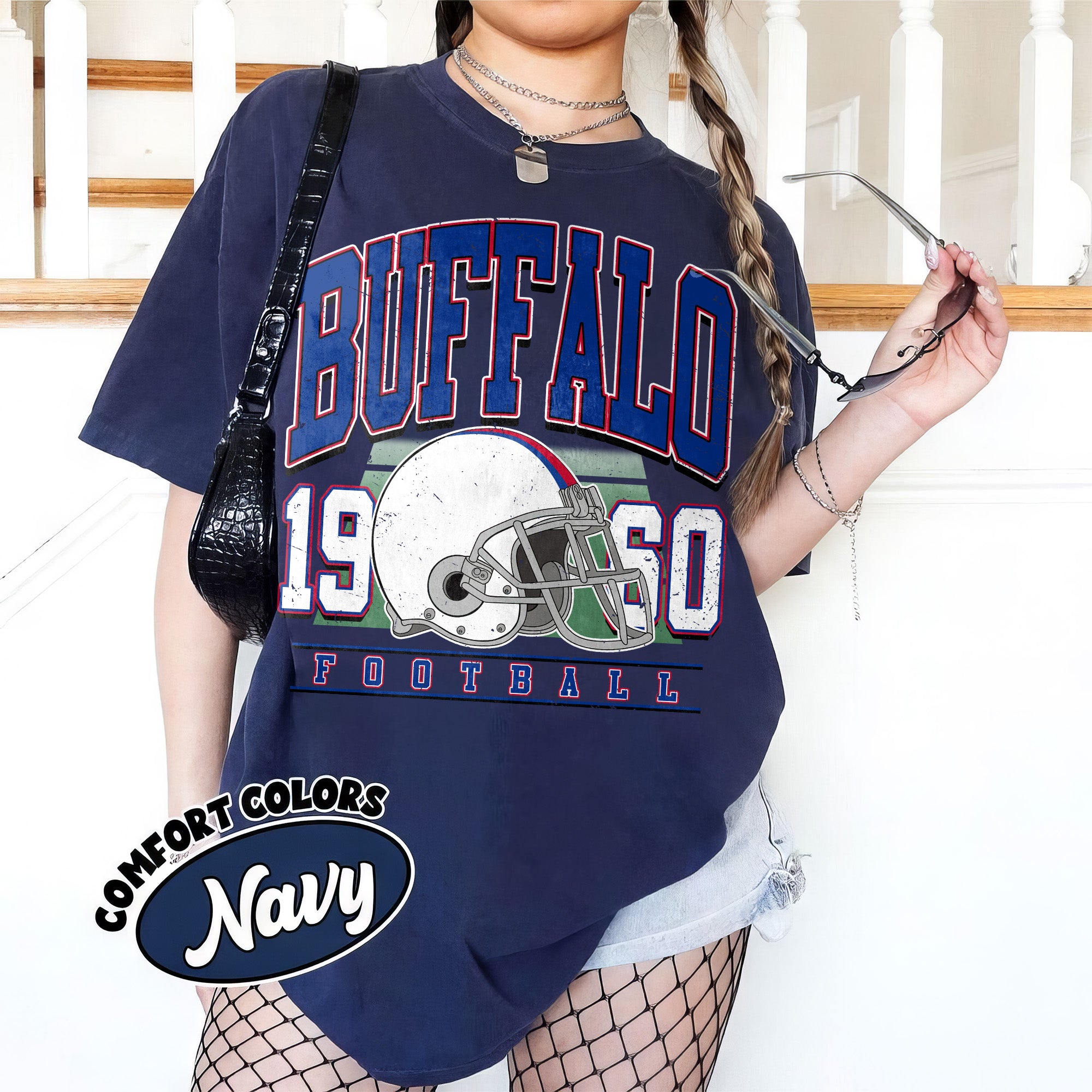 Unisex Buffalo football vintage t-shirt for men and women