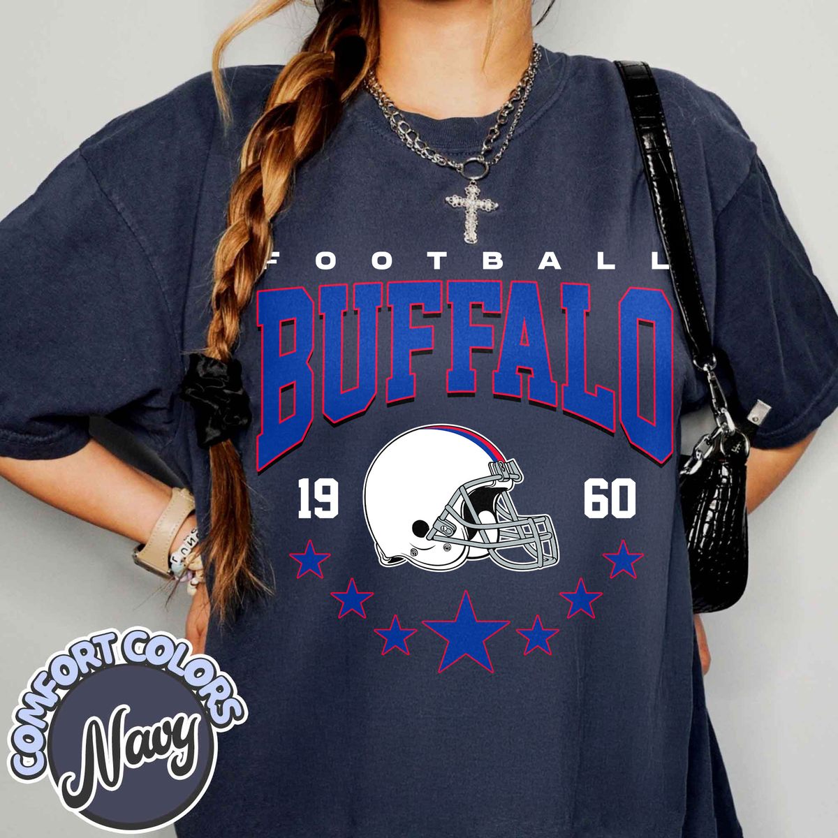Unisex Buffalo football vintage t-shirt for men and women