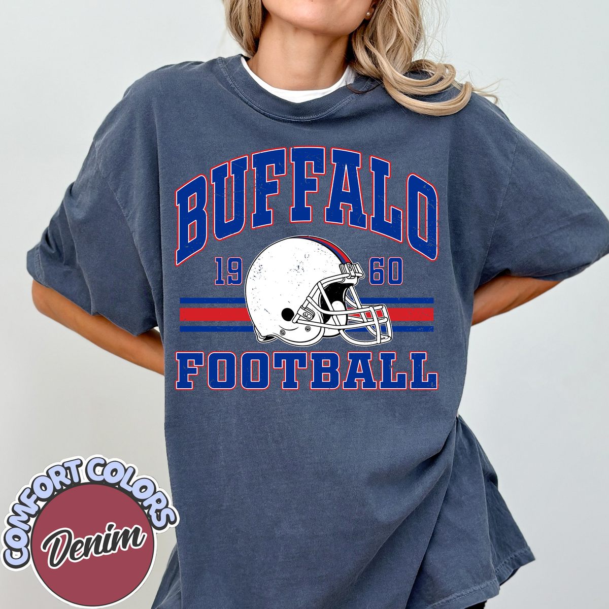 Unisex Buffalo football vintage t-shirt for men and women