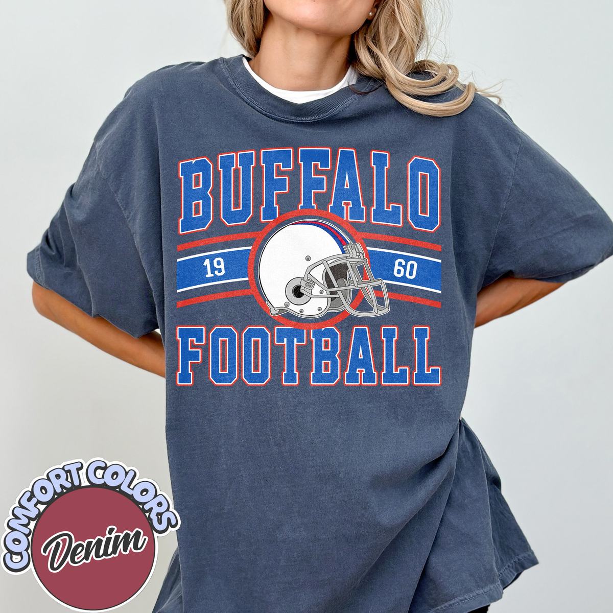 Unisex Buffalo football vintage t-shirt for men and women