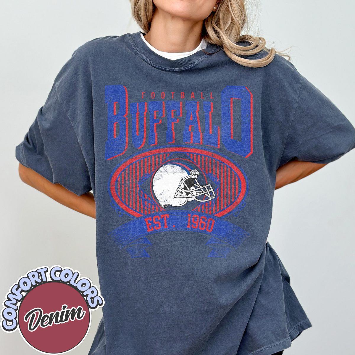 Unisex Buffalo football vintage t-shirt for men and women