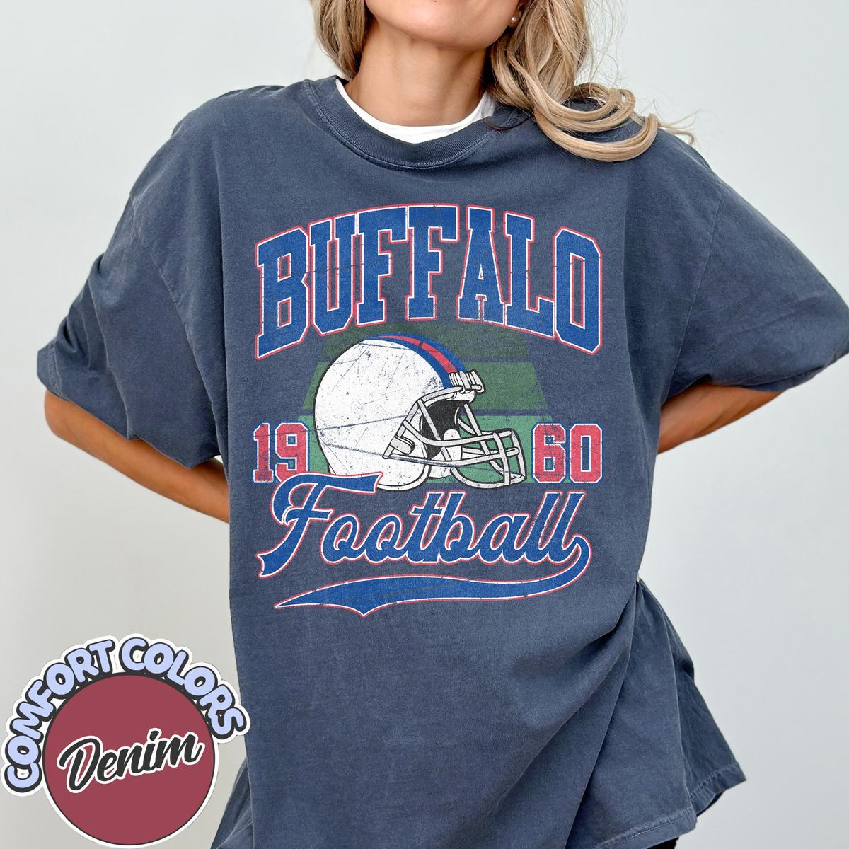 Unisex Buffalo football vintage t-shirt for men and women