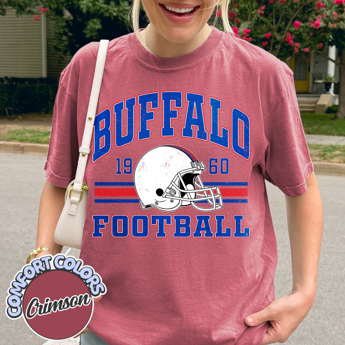 Unisex Buffalo football vintage t-shirt for men and women