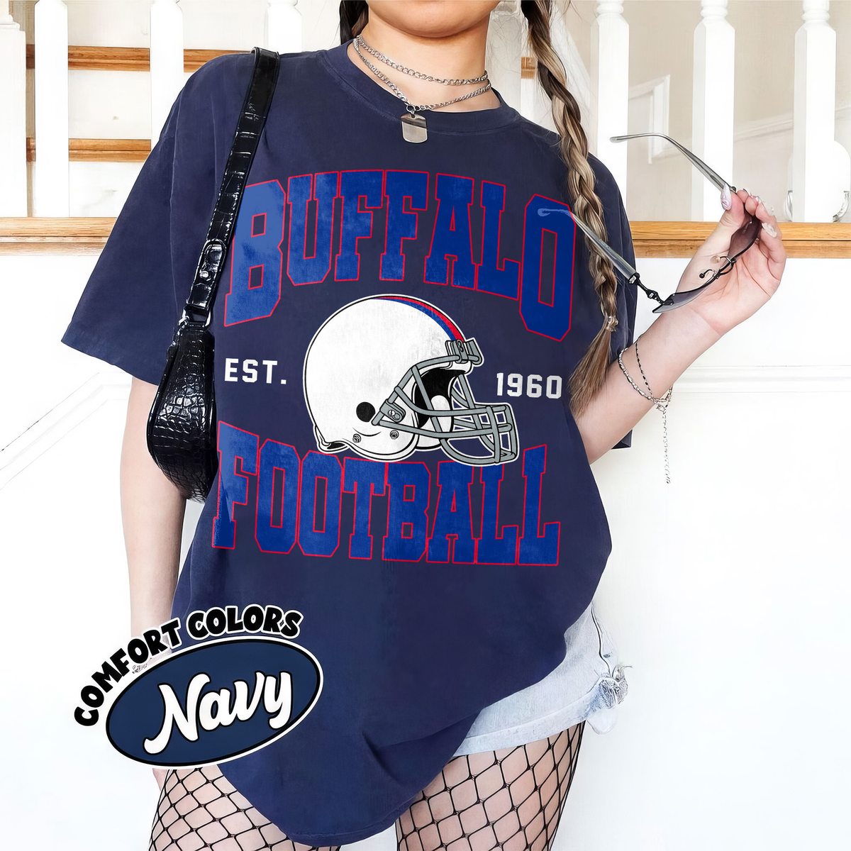 Unisex Buffalo football vintage t-shirt for men and women