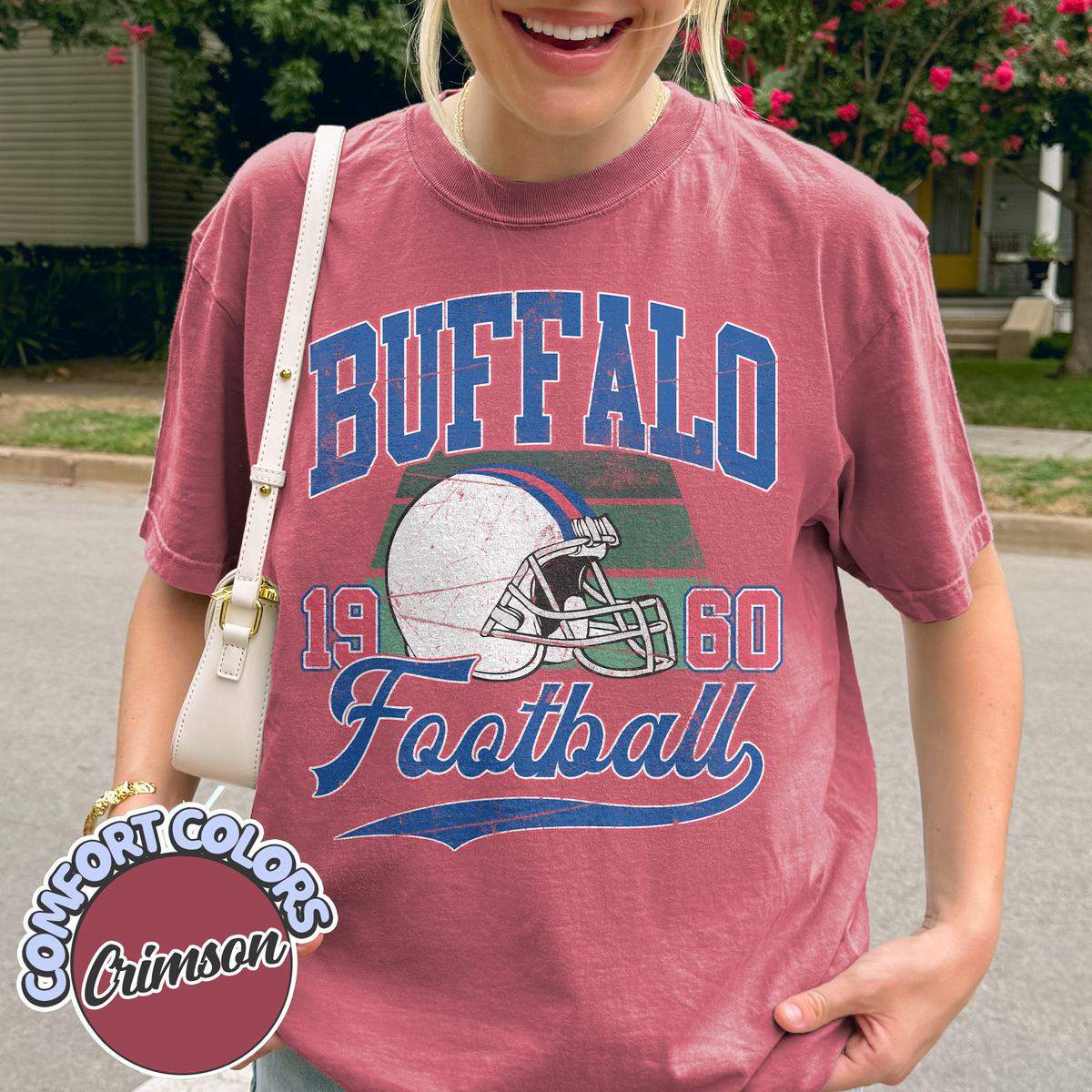 Unisex Buffalo football vintage t-shirt for men and women