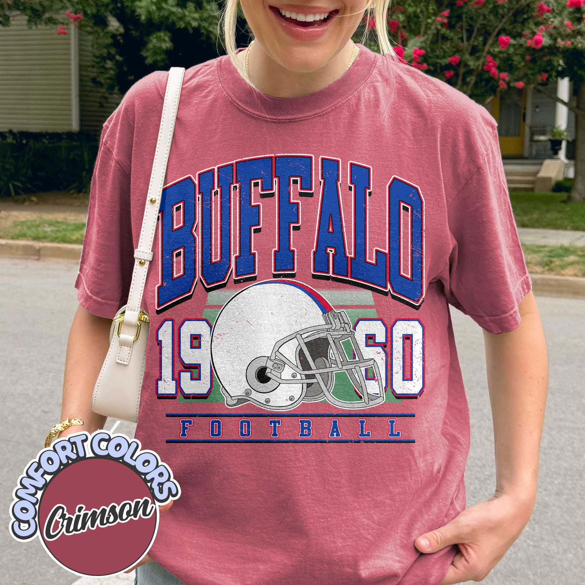 Unisex Buffalo football vintage t-shirt for men and women