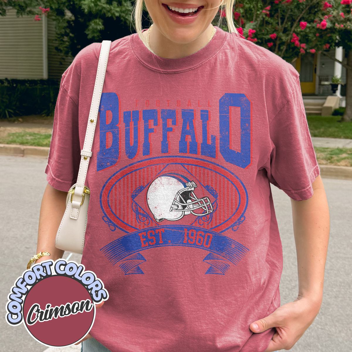 Unisex Buffalo football vintage t-shirt for men and women