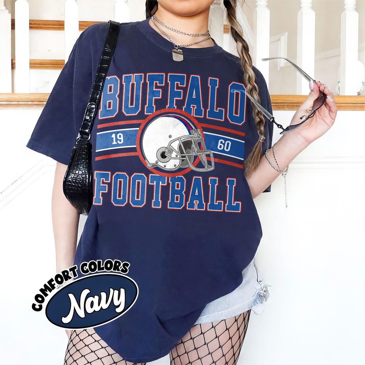 Unisex Buffalo football vintage t-shirt for men and women