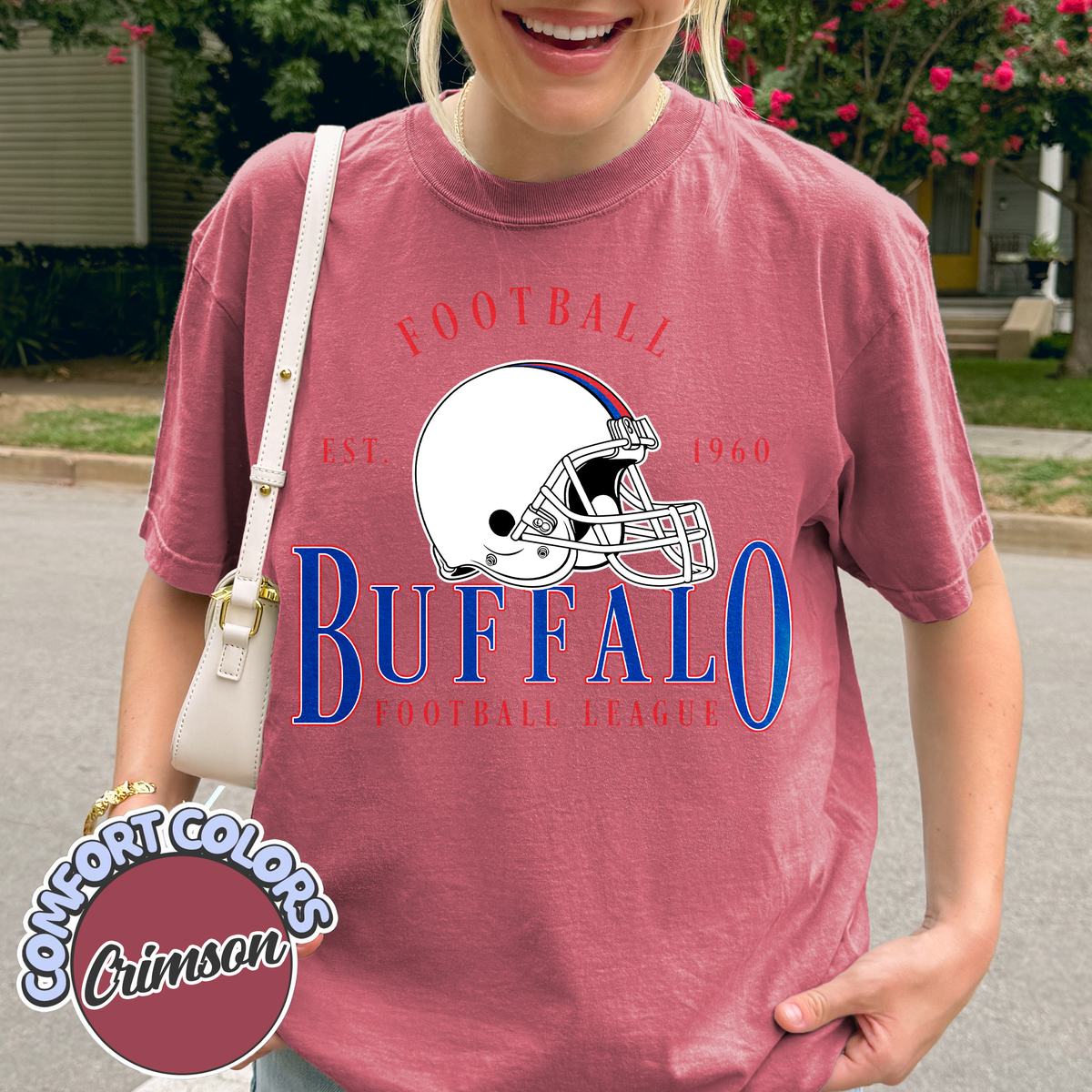 Unisex Buffalo football vintage t-shirt for men and women