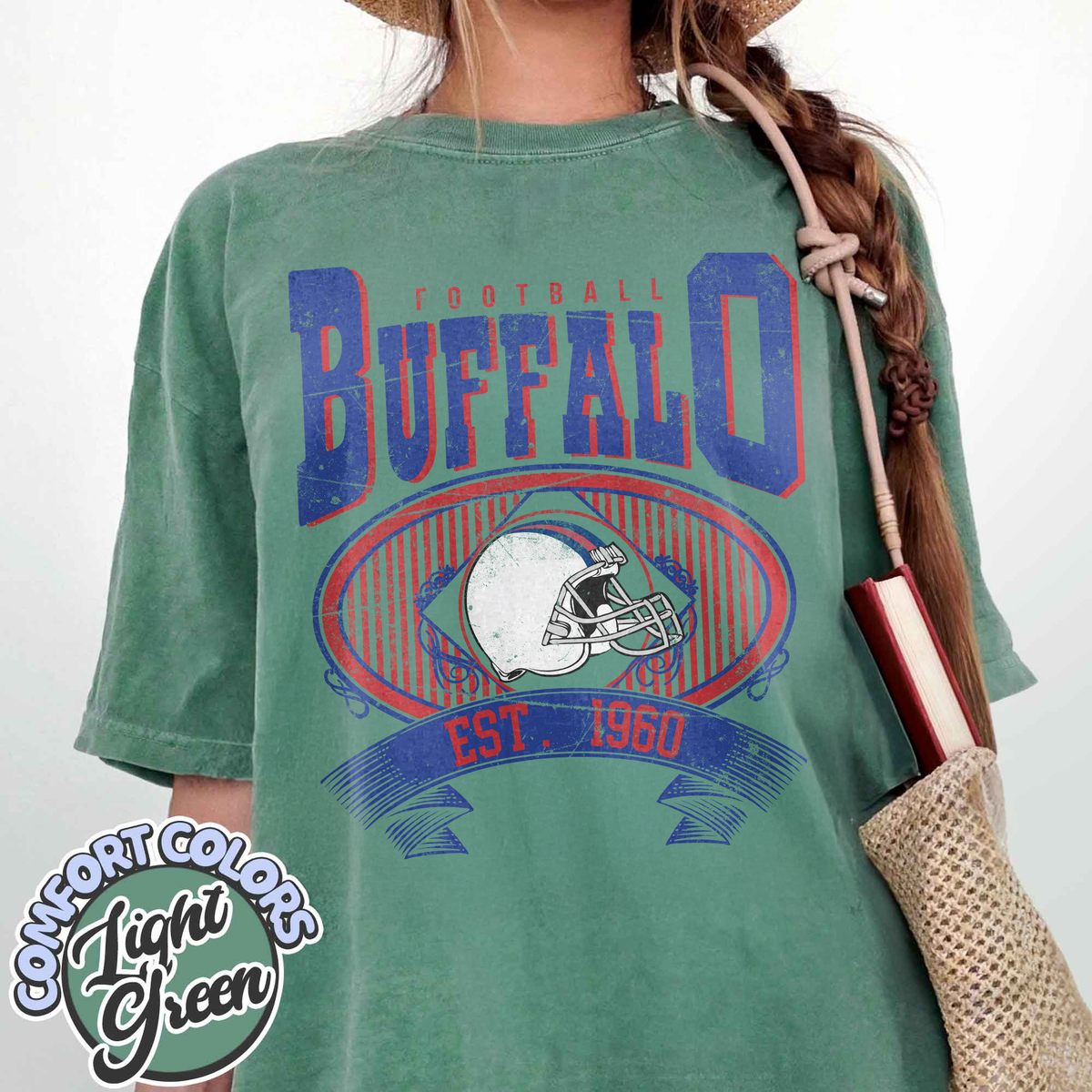 Unisex Buffalo football vintage t-shirt for men and women