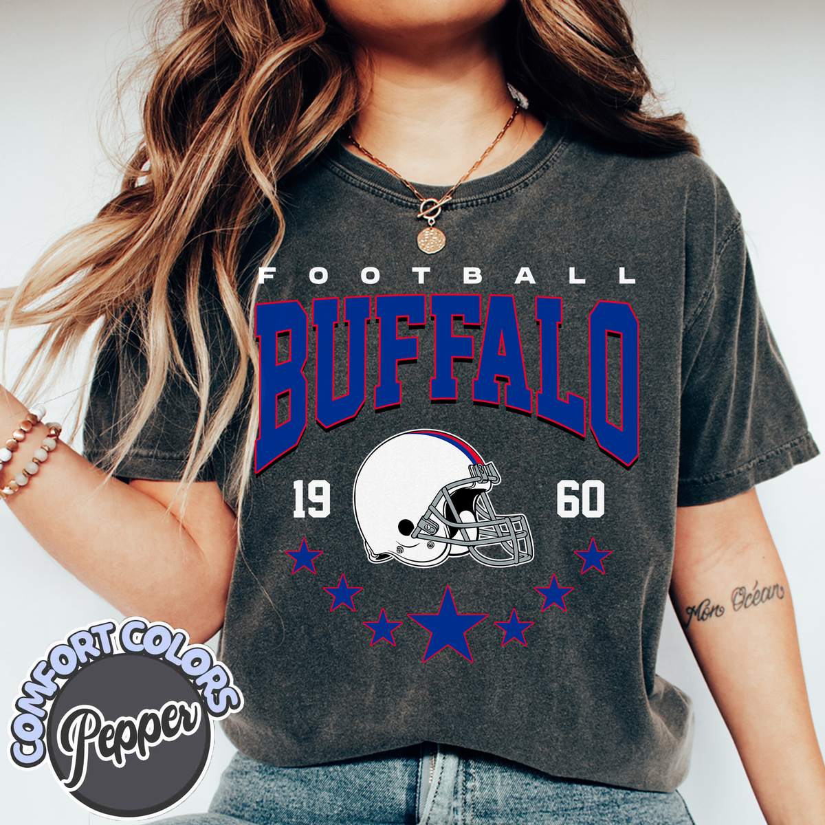 Unisex Buffalo football vintage t-shirt for men and women