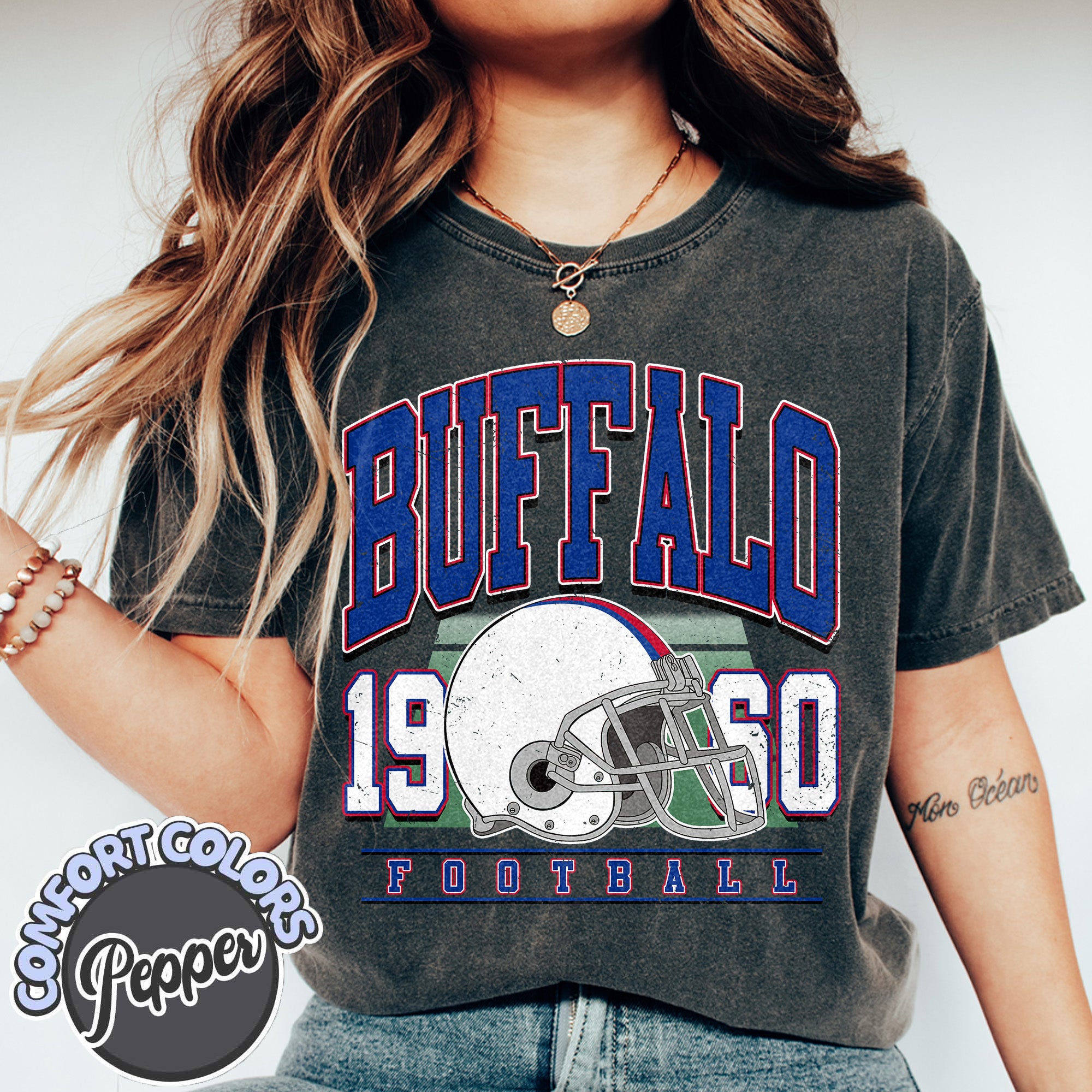 Unisex Buffalo football vintage t-shirt for men and women