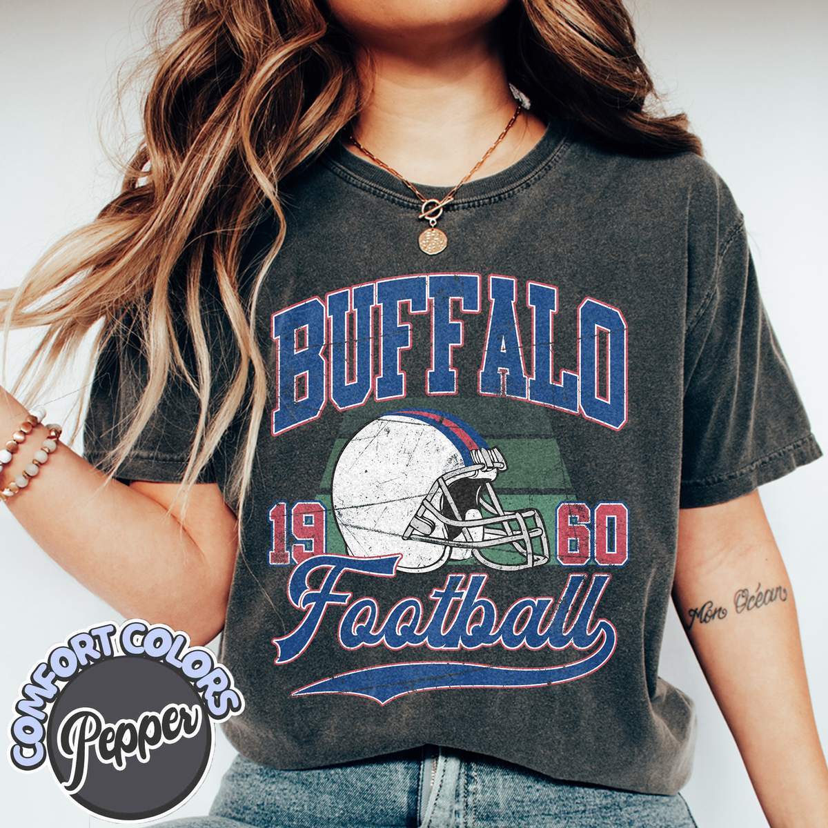 Unisex Buffalo football vintage t-shirt for men and women