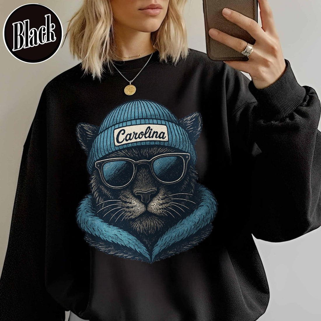 Unisex Carolina football vintage crewneck sweatshirt for men and women
