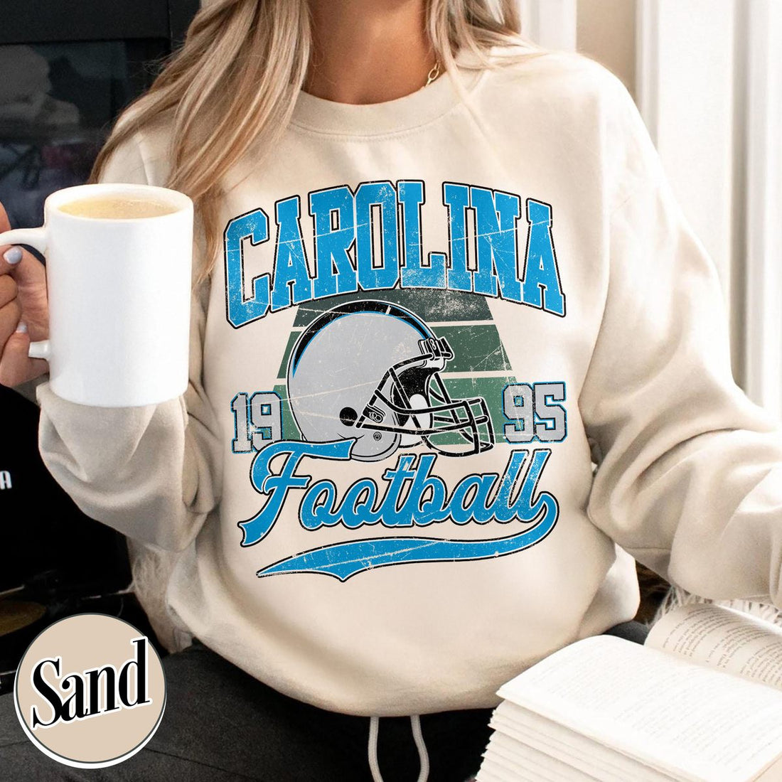 Unisex Carolina football vintage crewneck sweatshirt for men and women